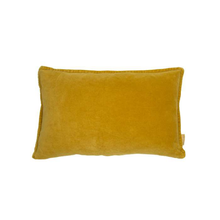 Afbeelding in Gallery-weergave laden, MrsBLOOM kussen velvet/linnen oker 50x30 cm