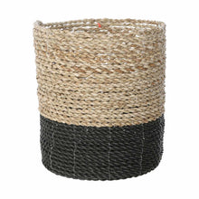 Afbeelding in Gallery-weergave laden, Yoshiko Homeware Lombok opbergmand naturel/zwart Large D19 x H19 cm
