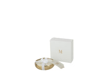 Afbeelding in Gallery-weergave laden, J-Line geurkaars Livia metaal goud small 13x13x3,5cm
