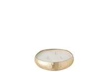 Afbeelding in Gallery-weergave laden, J-Line geurkaars Livia metaal goud small 13x13x3,5cm
