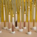 Afbeelding in Gallery-weergave laden, Rustik Lys tweelingkaars wit goud 2,2x29cm
