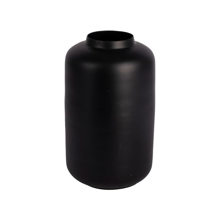 Gusta vaas metaal Ø13x21,5cm zwart