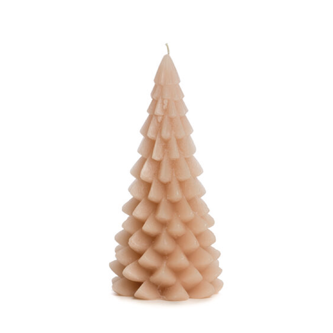 Rustik Lys kaars kerstboom skin 1 stuk 6,3x12cm