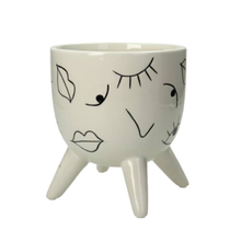 Afbeelding in Gallery-weergave laden, Kersten planter eyes bloempot wit 13x13x15cm
